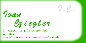 ivan cziegler business card