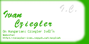 ivan cziegler business card